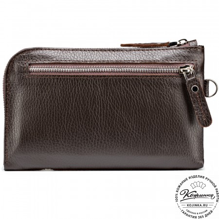 Кожаный клатч "Логан" (коричневый) 